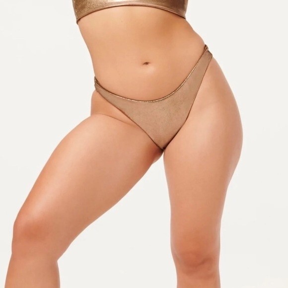NWT Good American Foil Better Bikini Reversible Bottoms Size 3 (Large) - Picture 1 of 13